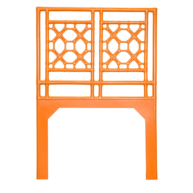Rattan Open-Frame Headboard, Citrus Orange, Twin