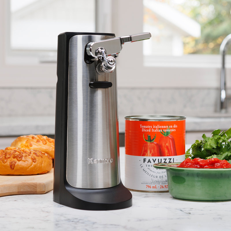 Hands-Free Automatic Electric Can Opener - Battery-Powered, Stainless Steel, Safe & Easy Kitchen Tool