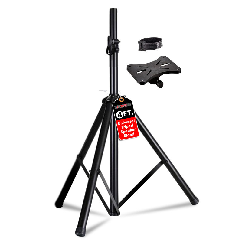 5 Core Speaker Stand Tripod Floor Short Adjustable DJ Studio Monitor Stands Pole Mount