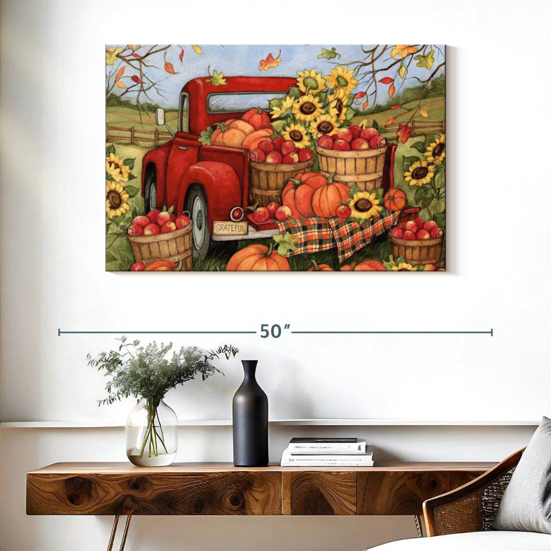 Truckin Along II, 26" H x 39" W