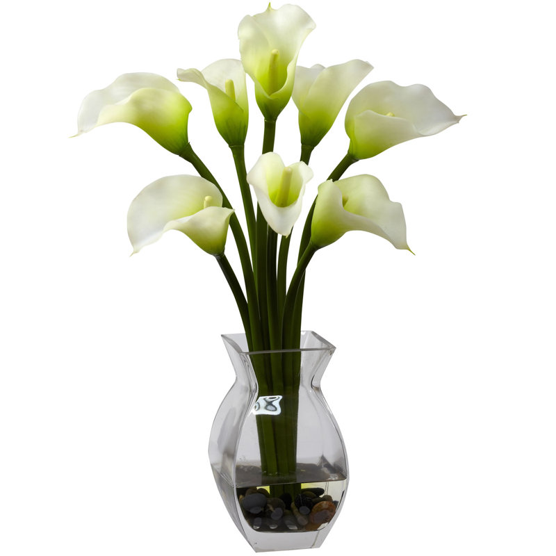Lilies Arrangement in Vase, Cream