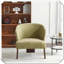 Chaise longue en tissu doux d'inspiration Mid-Century-121321199