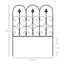 Thorne 83.00cm H x 307.00cm W Metal Fence Panels Included