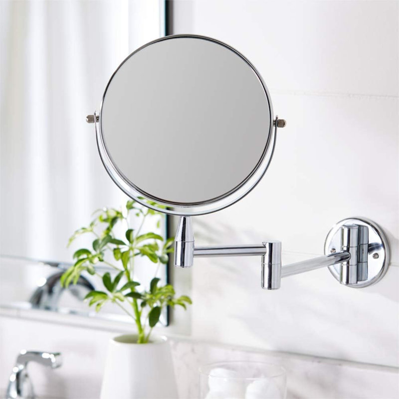 Iron Frame Round Mirror