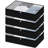 4-Pack Black Underbed Storage Bags With Clear Window And 2 Reinforced Handles