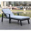 Higold -  6801 Nofi Patio Sunlounger - Patio Chaise Lounge, Made Of Aluminum With Powder Coating, Gray Cushion, Matte Charcoal