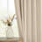 Cadnite 50" W Thermal 100% Blackout Linen Textured Curtain Panels-709144661-706787545