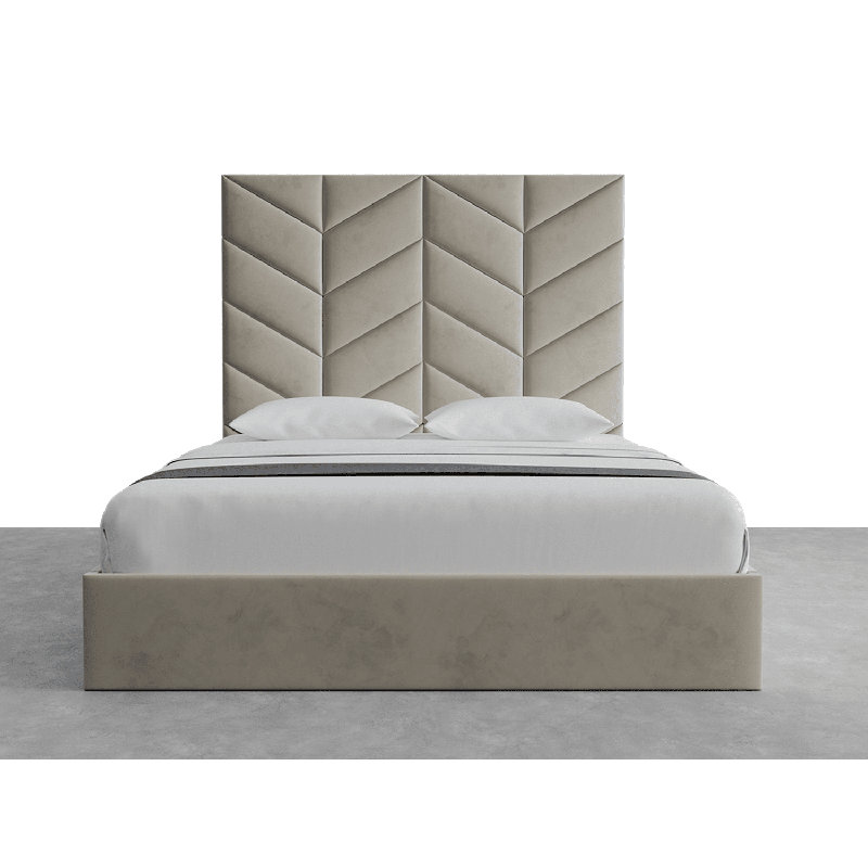 Sapan Upholstered Wall Panels - King/Cal King Size Wall Mounted Headboards - Weave Prestige - Twin/King - Set of 4 Modular Panels