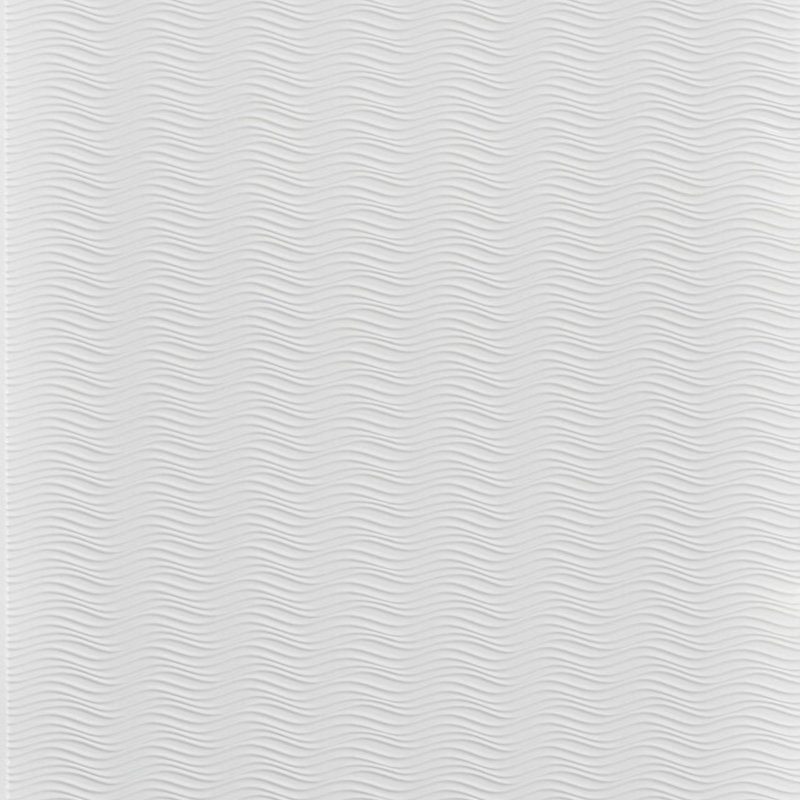 Wavation horizontal MirroFlex 4 pi x 8 pi Panneaux muraux 3D en PVC Glue Up 96 pieds carrés, Blanc mat