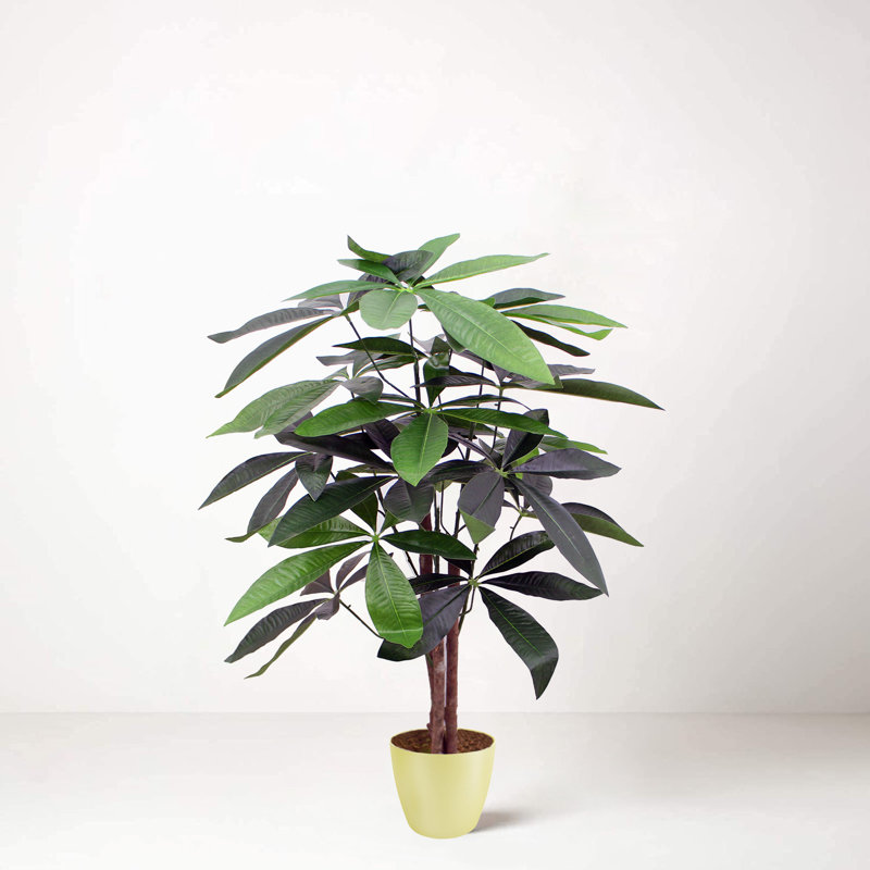 Faux Forsythia Plant in Planter, 90cm H x 75cm W x 20cm D, Yellow
