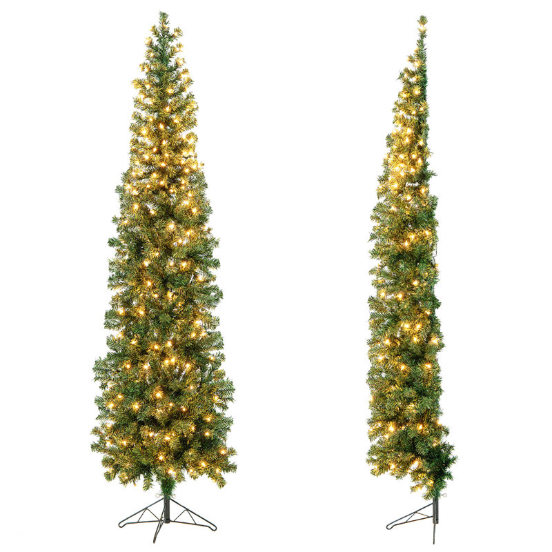 Arbre de Noël pin vert 7 pi avec 150 mini lumières incandescentes