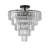 20" Black Crystal Chandelier Ceiling Light