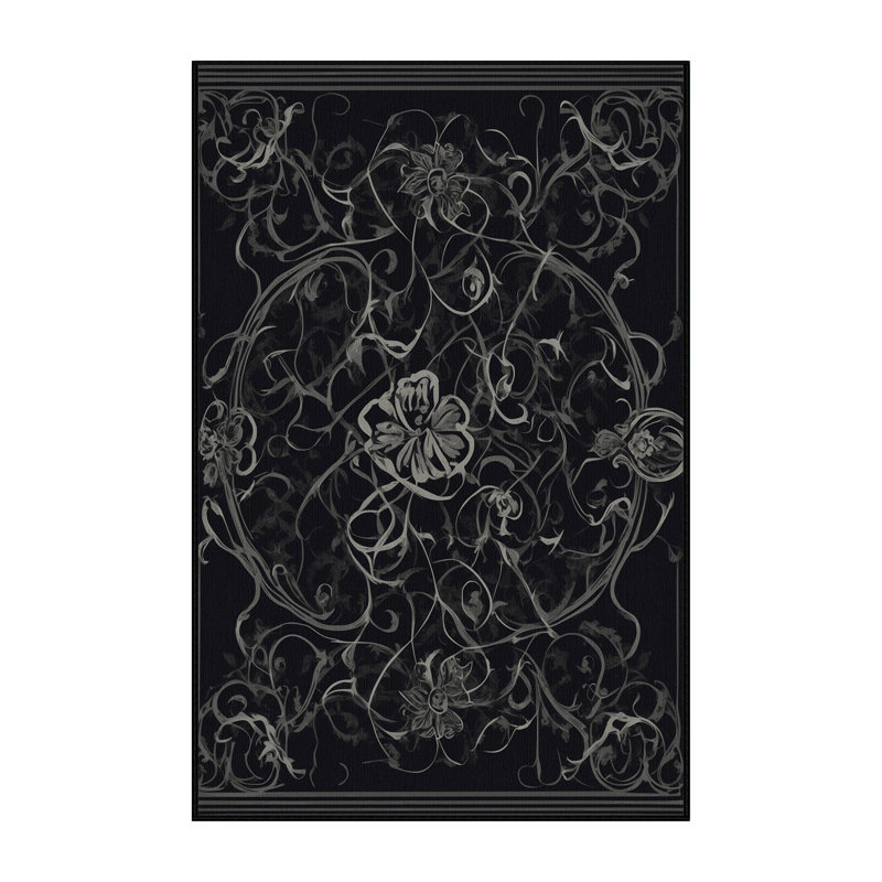 Tapis obsidienne fougère, Rectangle de 5 pi x 8 pi