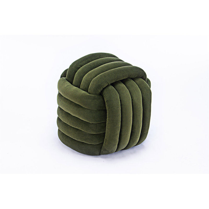Fabric Ottoman Footstool, Green