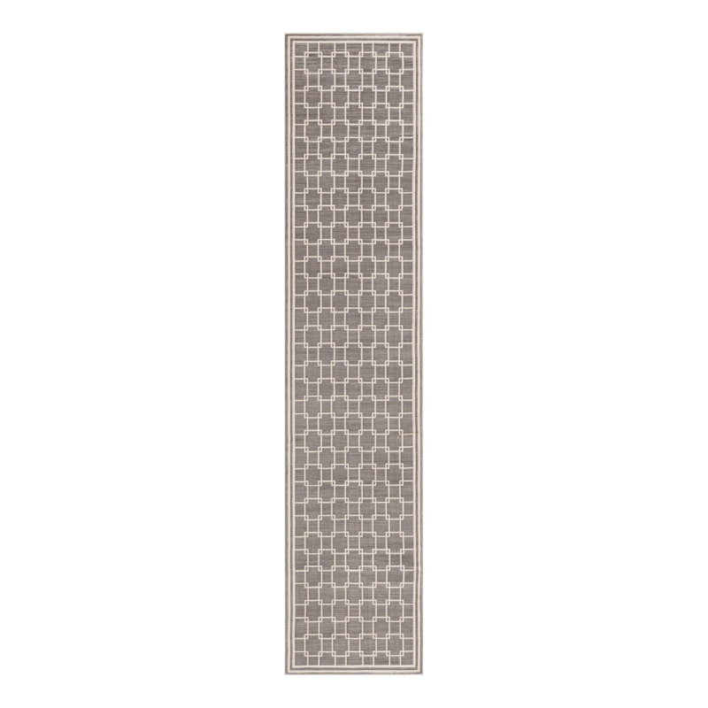 Tapis gris Jill Zarin Metropolitan Uptown, Tapis de couloir 2 pi 7 po x 12 pi