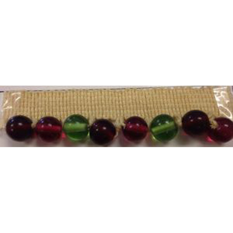 Tissu Chateau, Beige / Rouge / Vert
