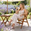 Chaise de salle à manger pliante en rotin, capacité de charge de 200 kg, assise et dossier en rotin tressé à la main, sans assemblage, chaise portable idéale pour salle à manger, terrasse ou cour.