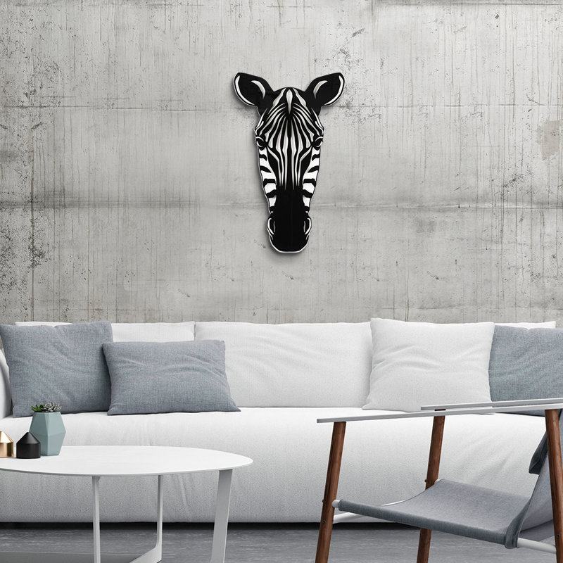 Art mural moderne safari zébré