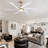 64" Ceiling Fan With LED Lights, Remote Control and Quiet Reversible DC Motor