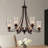 6-Light Oil Rubbed Bronze Dimmable Classic / Traditional Chandelier with Seeded Glass Shades-688978662
