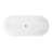 Modern Acrylic Freestanding Bathtub - Glossy White Soaking Tub with Pre-Drilled Drain and Overflow-128919960