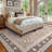 8'X10' Washable Vintage Boho Floral Area Rugs Super Soft Faux-Wool Non-Slip Low Pile Brown White-118004469