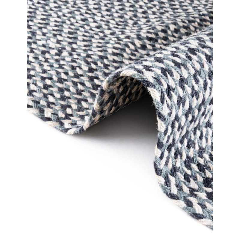 Tapis contemporain bleu Aideen, Carré 7 pi 10 po
