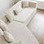 Aucun assemblage requis 127,5 po - siège profond, module de géométrie moderne, haute mousse respirante, beige, 127,5 po, tissu minimaliste à haute densité-121096744