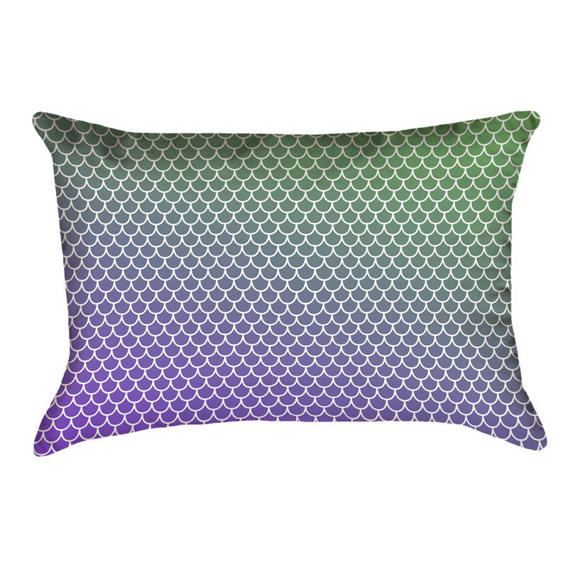 Coussin Katelyn Elizabeth, Polyester, Vert / mauve