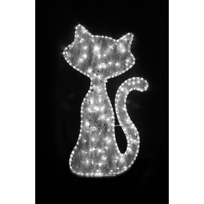 Présentoir lumineux à motif de chat
