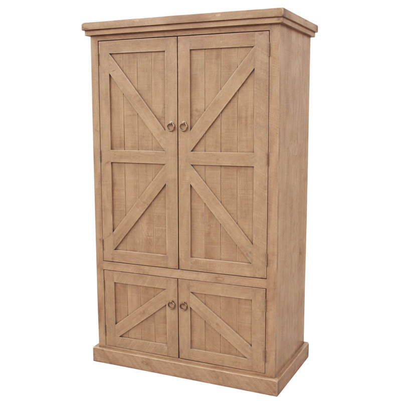 Armoire Kellogg, Blanc doux rustique