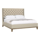 Michael Weiss California King Tufted Upholstered Panel Bed