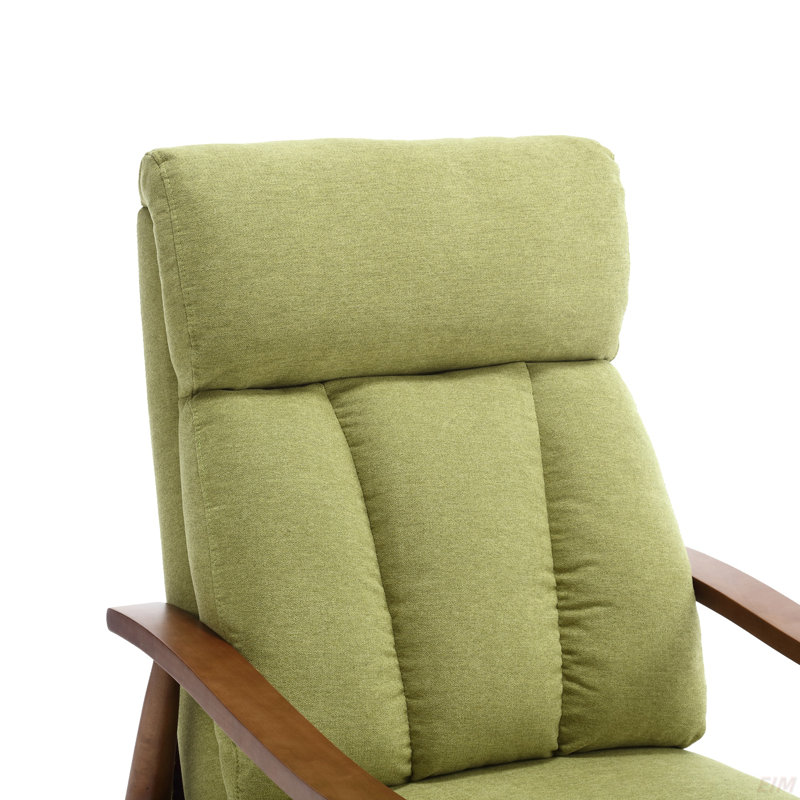 Fauteuil inclinable rembourré bamber, Lin vert olive