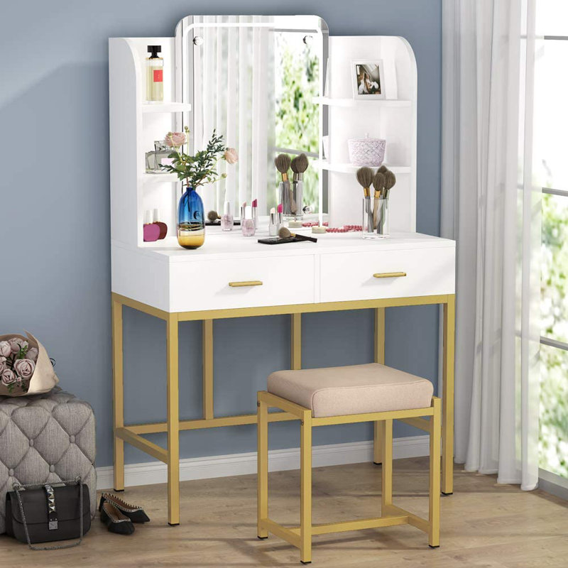 Ensemble coiffeuse et tabouret Tremont