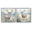 Ensemble de 2 cerfs charmants en hiver-1269182456-1269182459