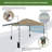CROWN SHADES 10x10 Pop up Canopy Tent Patended Centerlock Instant Commercial Canopy with 150D Silver Coated Fabric Including 2 Extend Awnings, 4 Ropes, 8 Stakes, 4 Weight Bags, STO 'N Go Bag-108926414
