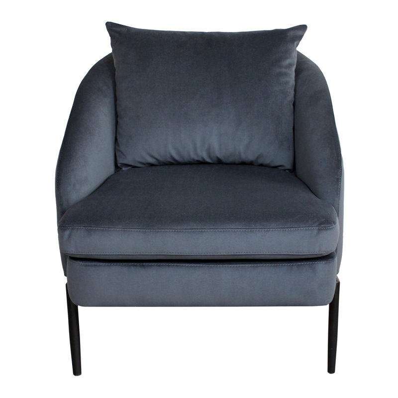 Fauteuil de 30,8 po de large Wilkeson, Mélange de polyester bleu grisâtre