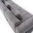 99" 3-seater Convertible Folding Sofa Bed With Storage Pocket & Modular Design-252026209