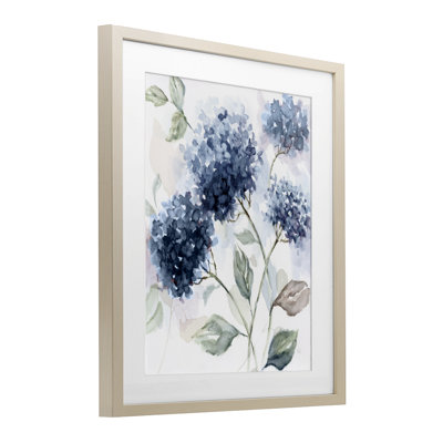 Soft Hydrangea Breeze, reproduction encadrée sous verre, design par Nan