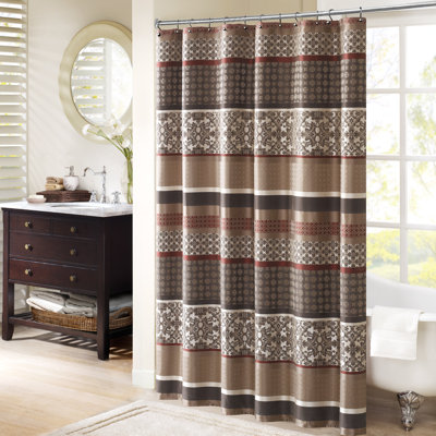 Rideau de douche simple en jacquard Princeton