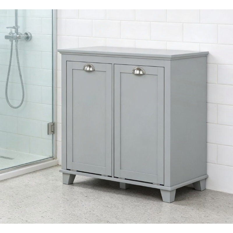 Armoire de rangement pour salle de bain, armoire à linge double inclinable, armoire de plancher pour salle de bain