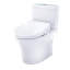 TOTO® WASHLET®+ Aquia® IV Two-Piece Elongated Universal Height Dual Flush 1.28 and 0.9 GPF Toilet and WASHLET S2 Bidet Seat, Cotton White - MW4463346CEMFGN#01