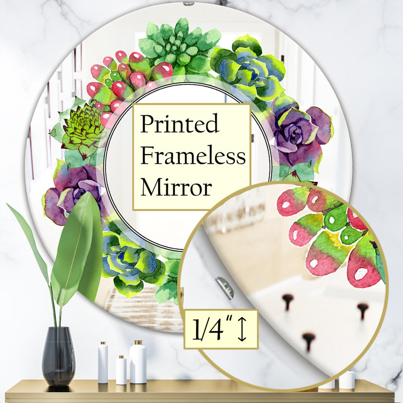 Miroir mural Save the Date, H 23,6 po x l 23,6 po