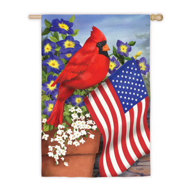 Drapeau de jardin cardinal et floral Prater