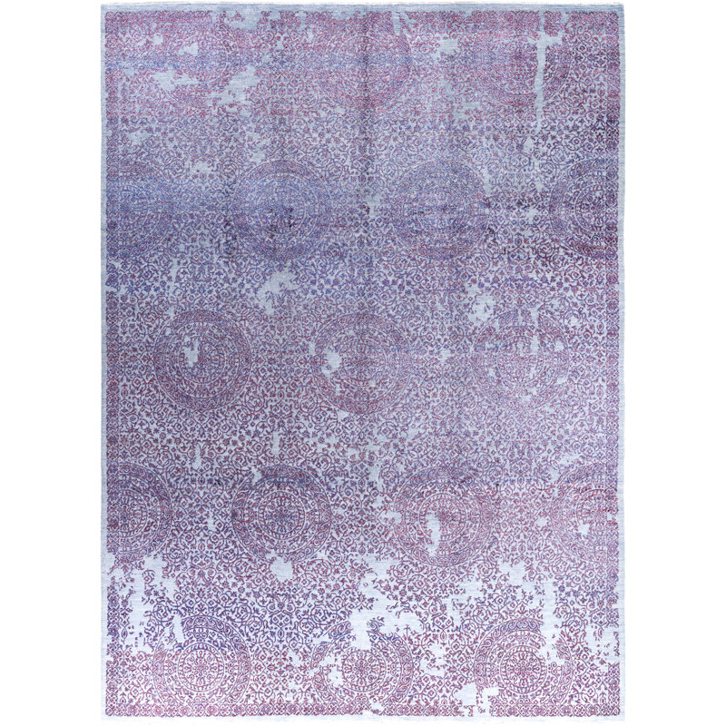 Overdyed One-of-a-Kind 9' 0" X 12' 4" Hand Knotted Area Rug