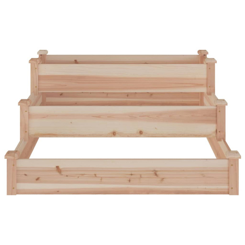 Daviona Wood Raised Garden Bed, Natural