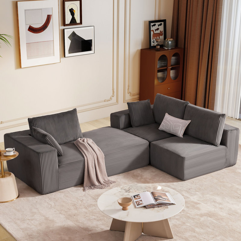 Canapé modulaire Boneless, Gris