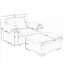 Fauteuil d'appoint simple en tissu de velours avec repose-pieds-283172576