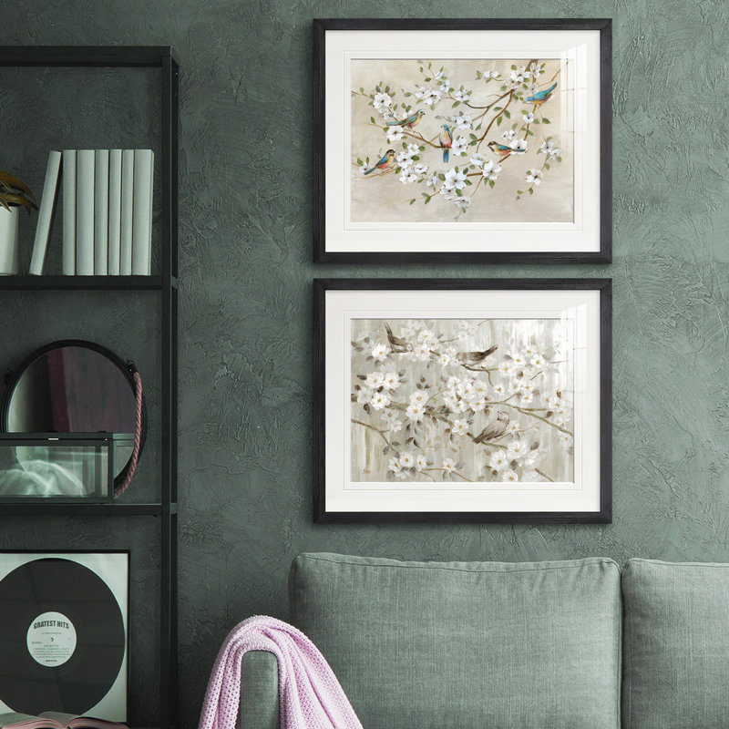 Reproduction de photo sur toile, Papier avec cadre noir, Blanc mat