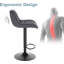Stace Swivel Upholstered and Velvet Adjustable Height Bar Stool with Steel Frame-1702815126